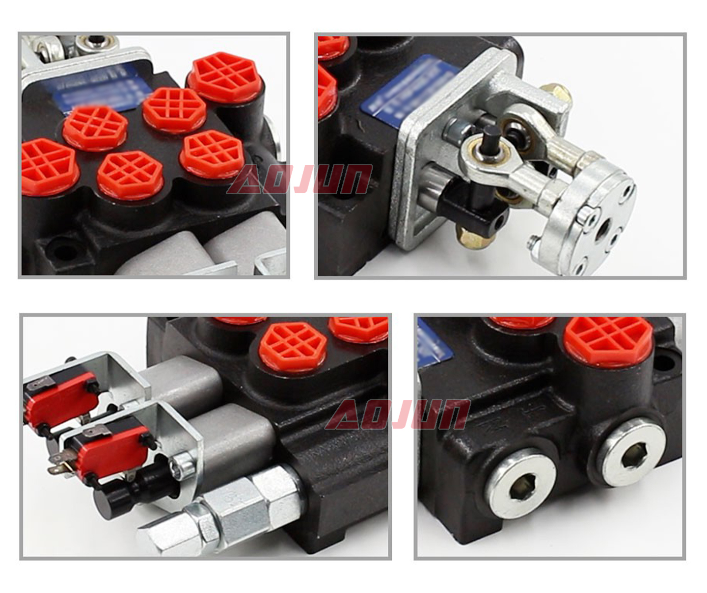 2 Spool Joystick Monoblock Directional Valve P40 Micro Switch detailed image
